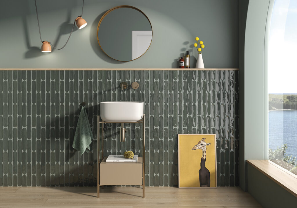 carrelage mur zellige vert salle de bain haut de gamme strasbourg